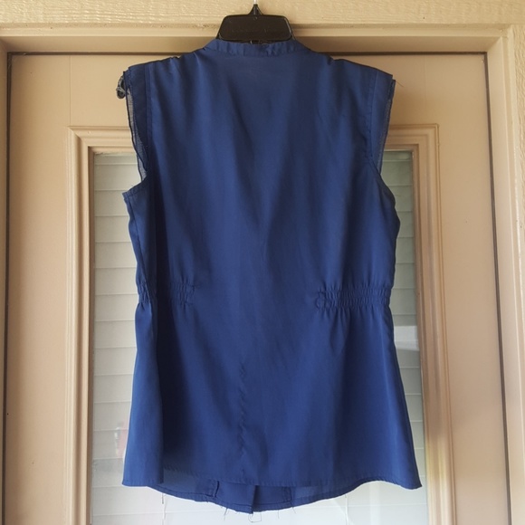 Blue shell blouse - Picture 5 of 8